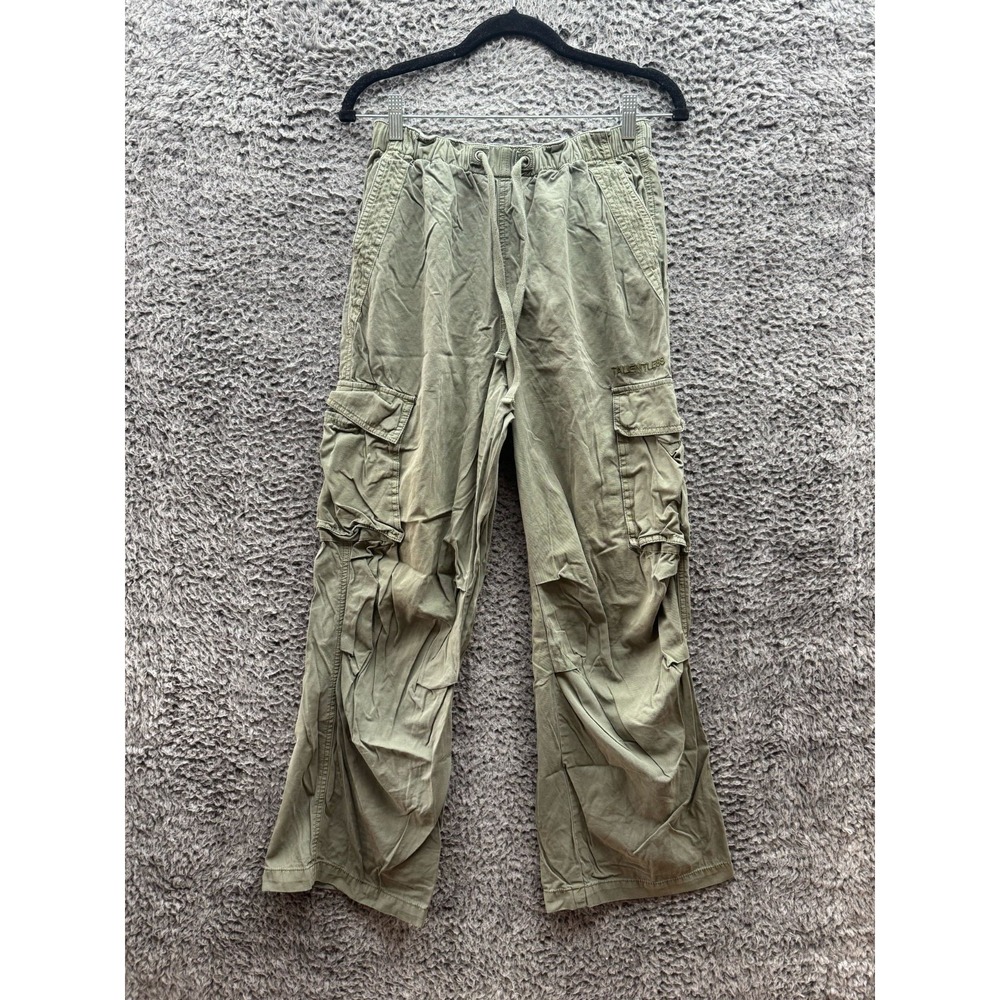 Talentless High Rise Drawstring Cargo Pants Olive Womens Size XS‎